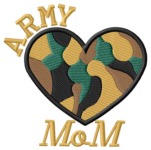 Army Mom Machine Embroidery Design