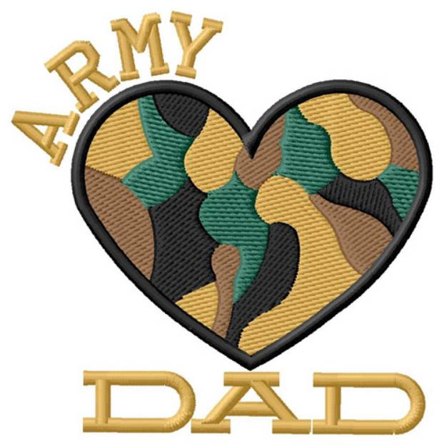 Picture of Army Dad Machine Embroidery Design