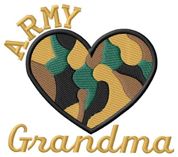 Picture of Army Grandma Machine Embroidery Design