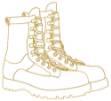 Picture of Boots Outline Machine Embroidery Design