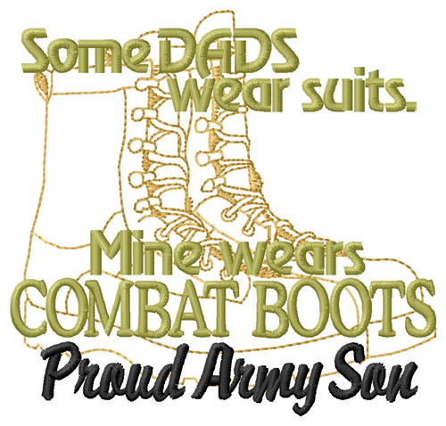 Proud Army Son Machine Embroidery Design