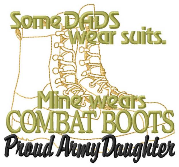 Picture of Proud Army Daughter Machine Embroidery Design
