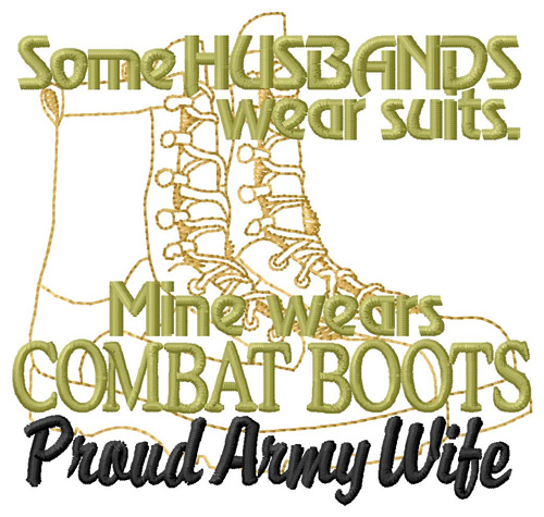 Proud Army Wife Machine Embroidery Design