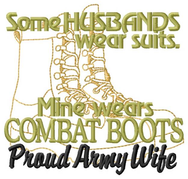 Picture of Proud Army Wife Machine Embroidery Design