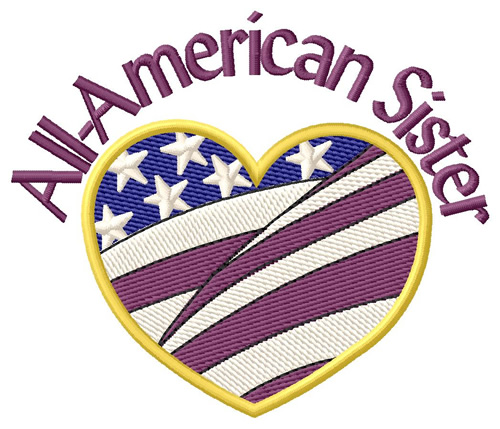 All American Sister Machine Embroidery Design