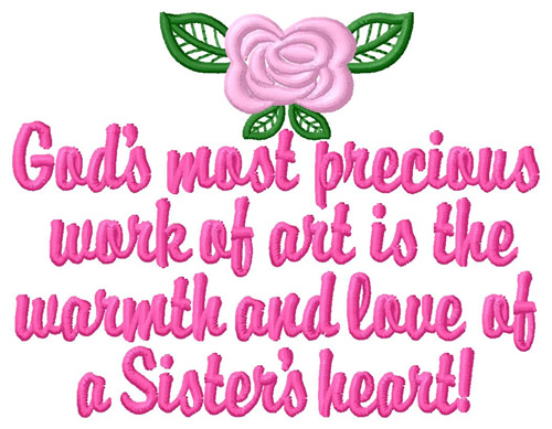 Sisters Heart Machine Embroidery Design