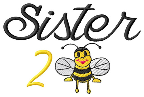 Sister 2 Bee Machine Embroidery Design
