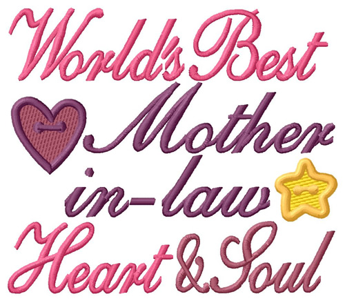 Mother In Law Machine Embroidery Design