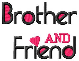 Picture of Brother And Friend Machine Embroidery Design