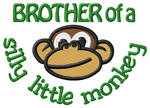 Silly Little Monkey Machine Embroidery Design