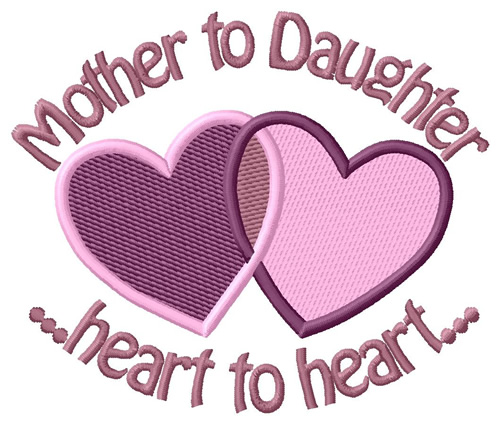 Mother To Daughter Machine Embroidery Design