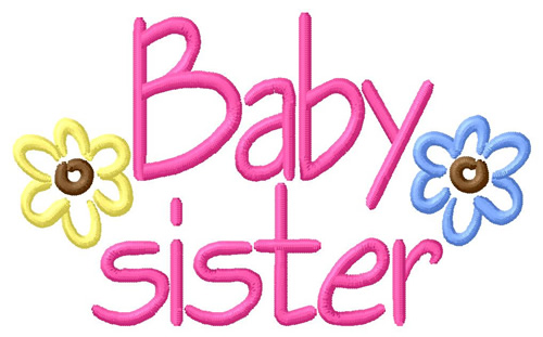 Baby Sister Machine Embroidery Design