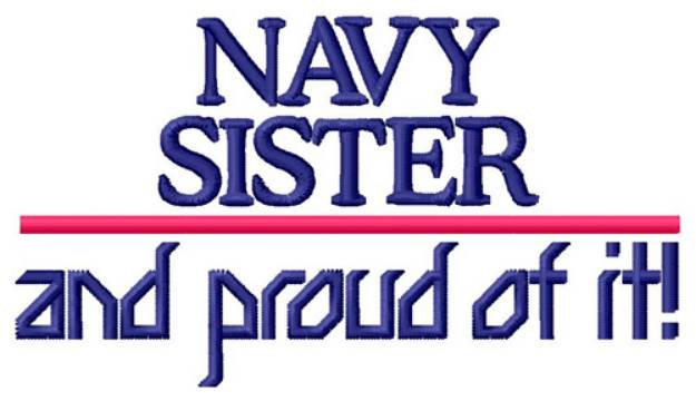 Picture of Navy Sister Machine Embroidery Design
