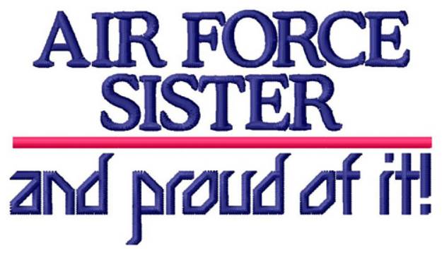 Picture of Air Force Sister Machine Embroidery Design