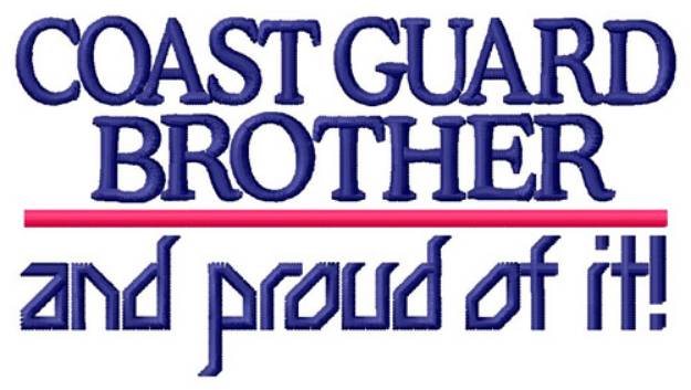 Picture of Coast Guard Brother Machine Embroidery Design