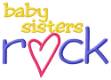 Picture of Baby Sisters Rock Machine Embroidery Design