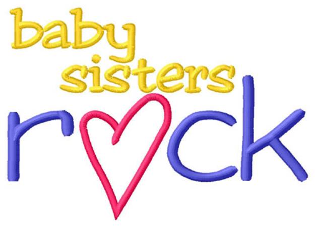 Picture of Baby Sisters Rock Machine Embroidery Design