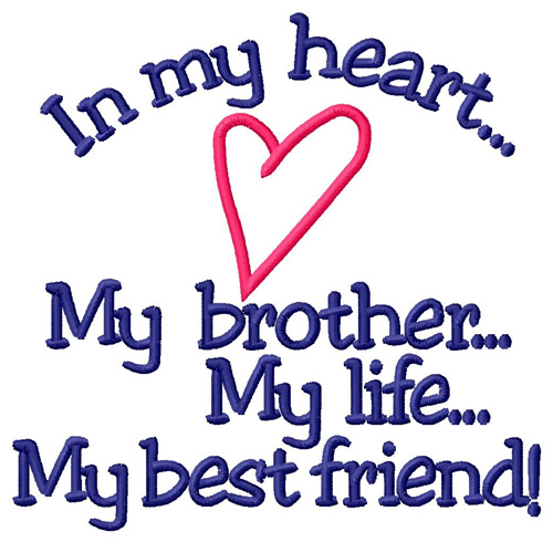 Brother Friend Machine Embroidery Design