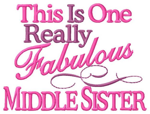 Picture of Middle Sister Machine Embroidery Design