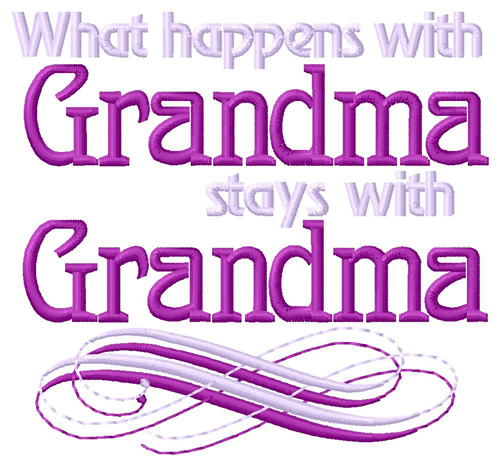 Grandma Machine Embroidery Design