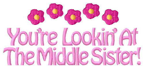 Middle Sister Machine Embroidery Design
