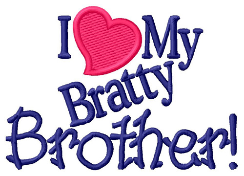 Bratty Brother Machine Embroidery Design