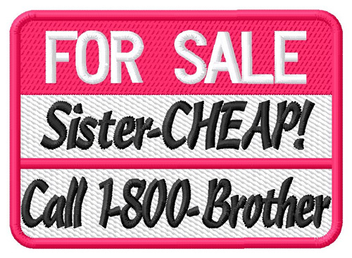 Sister Sale Machine Embroidery Design
