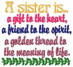 Picture of A Sister Is Machine Embroidery Design
