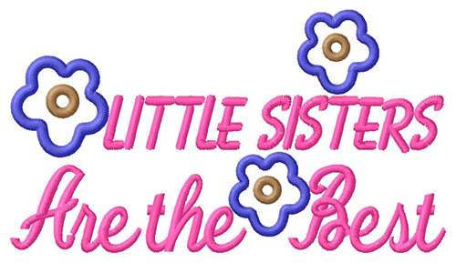 Little Sisters Machine Embroidery Design