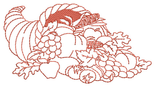 Cornucopia Machine Embroidery Design