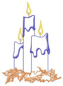 Picture of Candles Machine Embroidery Design