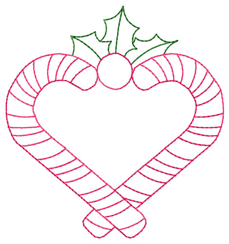 Candy Heart Machine Embroidery Design