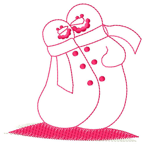 Cuddly Snowmen Machine Embroidery Design
