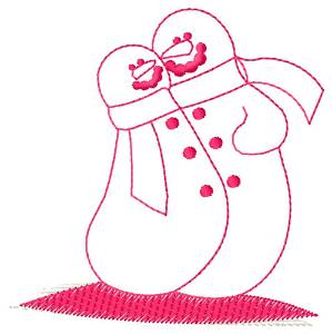 Picture of Cuddly Snowmen Machine Embroidery Design