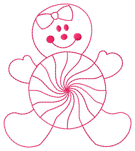Candy Man Machine Embroidery Design
