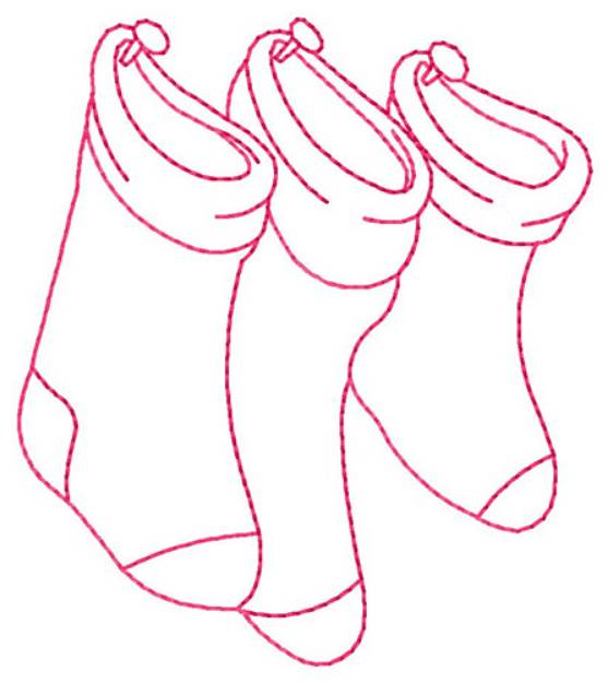 Picture of Three Stockings Machine Embroidery Design