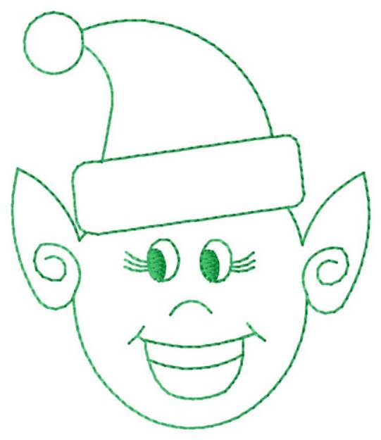 Picture of Elf Face Machine Embroidery Design
