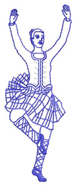 Picture of Highland Dancer Machine Embroidery Design