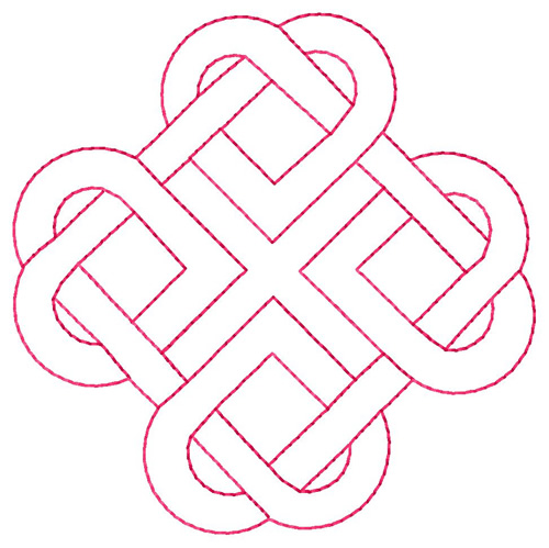 Heart Knot Machine Embroidery Design