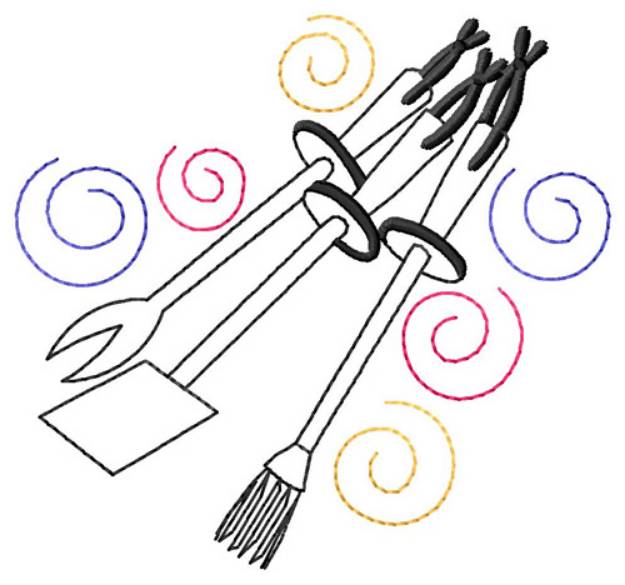 Picture of BBQ Tools Machine Embroidery Design