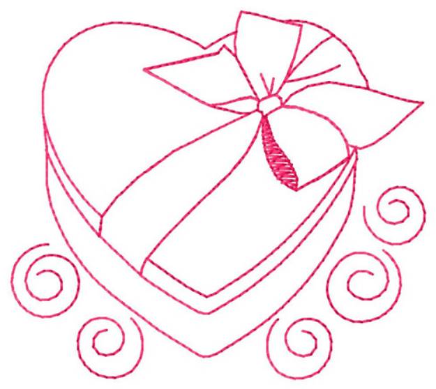 Picture of Heart Box Machine Embroidery Design
