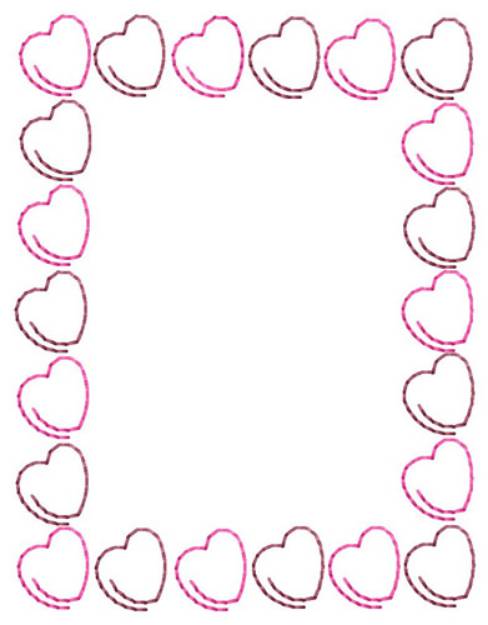 Picture of Heart Rectangle Machine Embroidery Design