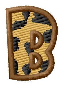 Picture of Leopard Letter B Machine Embroidery Design
