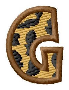 Picture of Leopard Letter G Machine Embroidery Design