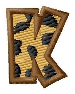 Picture of Leopard Letter K Machine Embroidery Design