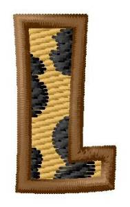 Picture of Leopard Letter L Machine Embroidery Design
