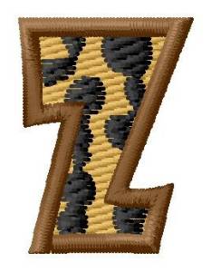 Picture of Leopard Letter Z Machine Embroidery Design