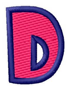 Picture of Show Card Letter D Machine Embroidery Design