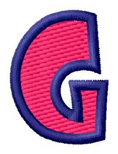 Picture of Show Card Letter G Machine Embroidery Design