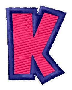 Picture of Show Card Letter K Machine Embroidery Design